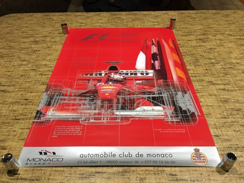 2000 FERRARI SCHUMACHER F1 MONACO GRAND PRIX RACE POSTER